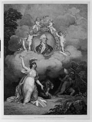 König Georg III. (1738-1820), graviert von Francis Bartolozzi, 1802